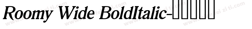 Roomy Wide BoldItalic字体转换